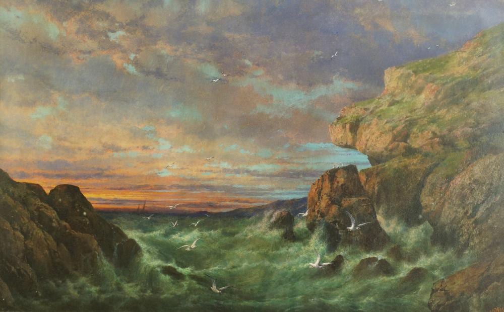 Edgar E. West comparable auction result: edgar e west sunset near falmouth oil