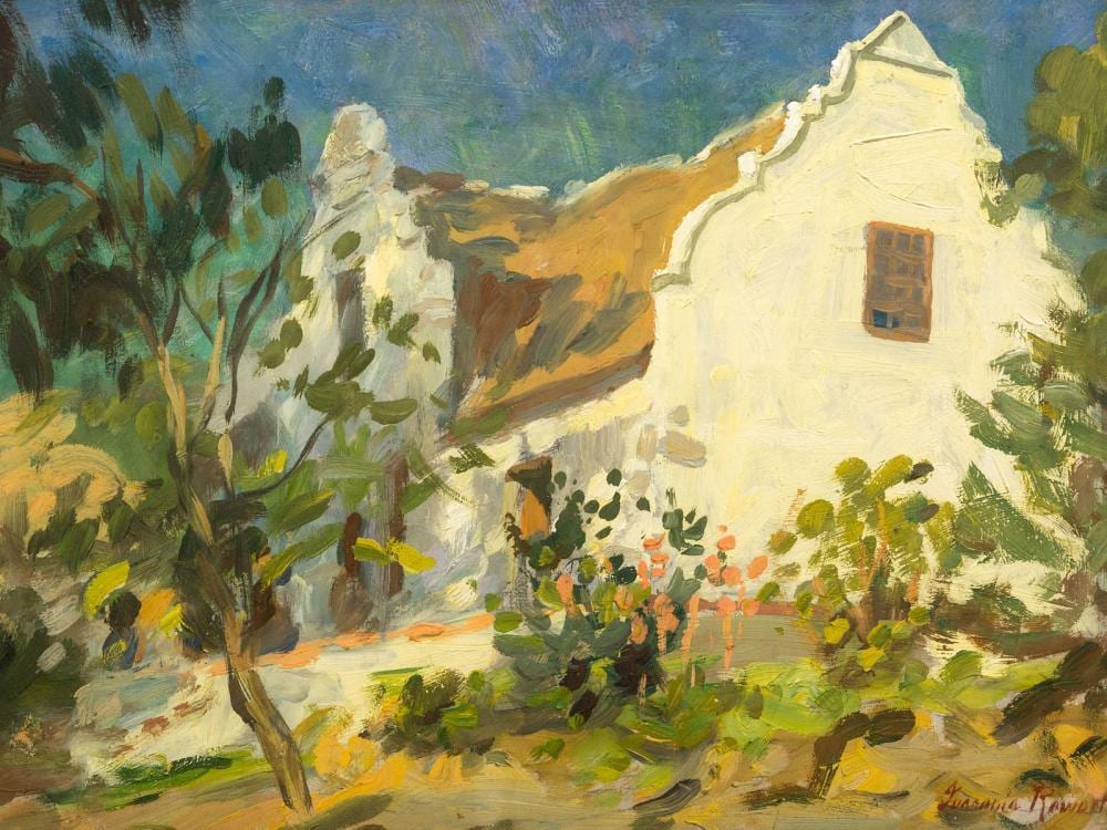 Ivanoia Roworth comparable auction result: ivanonia roworth sa 1880 1964 oil cape dutch house signed 24 x 34