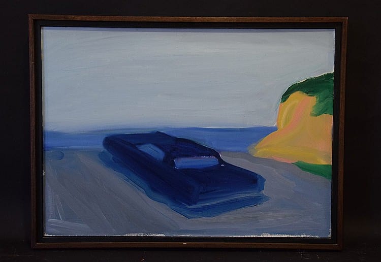 stephen lack canadian b 1946 oil on board conversation at beach in blue ford 1986 16 x 22 inches greene gallery coral gables label on reverse · Bill Hood & Sons Arts & Antiques Auctions · 2018-08-28 Stephen Lack comparable auction result: stephen lack canadian b 1946 oil on board conversation at beach in blue ford 1986 16 x 22 inches greene gallery coral gables label on reverse