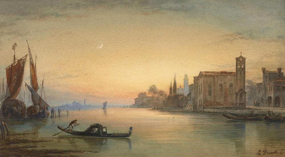 Ercole (1688) Graziani comparable auction result: ercole ou hercule trachel nice 1820 1872 vue de la lagune venise la tomb e du jour aquarelle sur trait de crayon et rehauts
