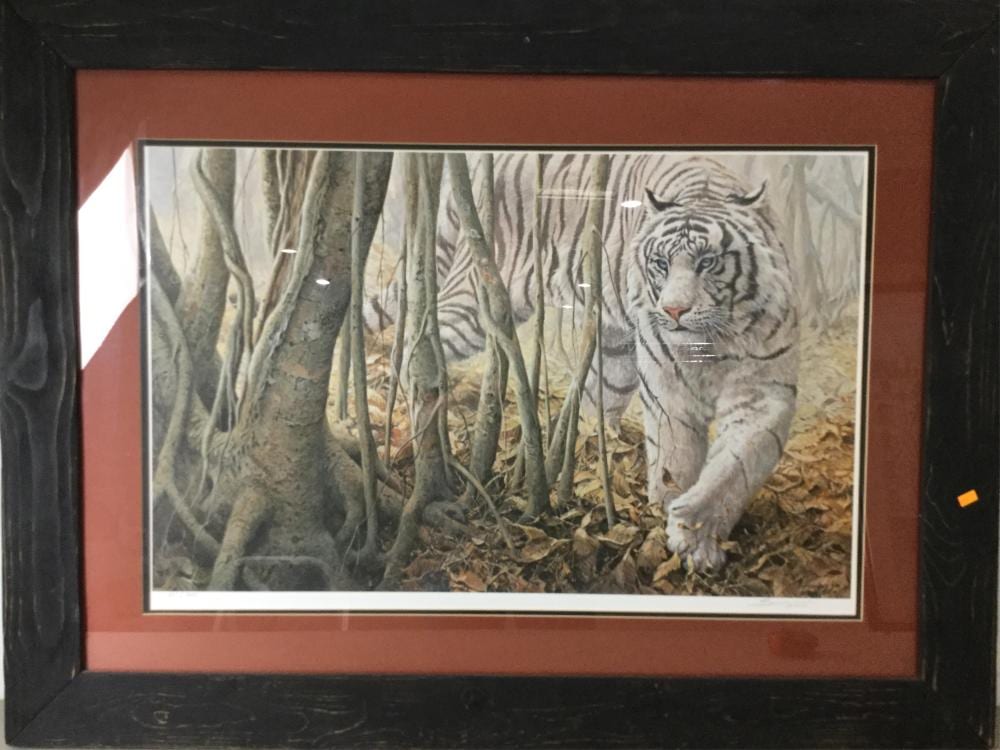Seerey Lester comparable auction result: framed limited edition lithograph by seerey lester