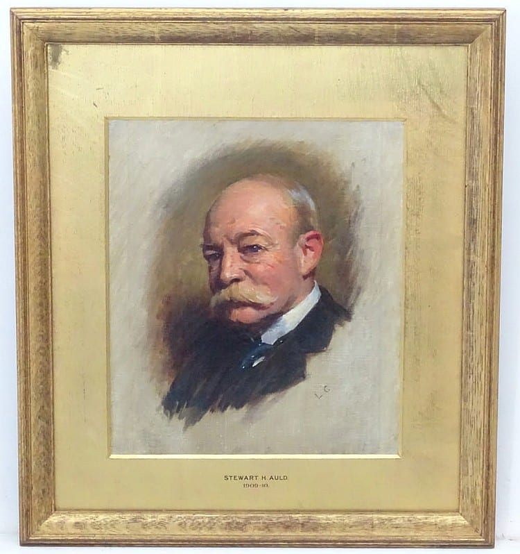 Lance Calkin comparable auction result: lance calkin 1859 1936 roi oil on canvas board portrait of stewart h a