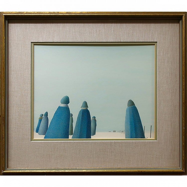 Antoine Prévost comparable auction result: antoine prevost canadian 1930 1915 gathering watercolour signed lower right titled to gallery label verso sight 10 8 x 13 8