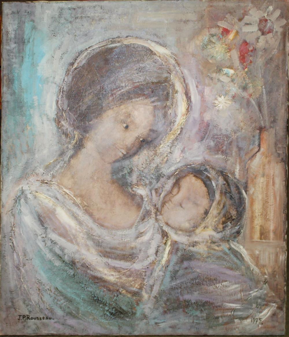 Jean Pierre Rousseau comparable auction result: jean pierre rousseau fr 1939 madonna and child