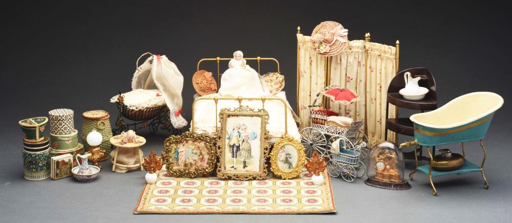 Brass Bed And Baby Furniture. sold by Morphy Auctions, lot 901 — auction record photograph