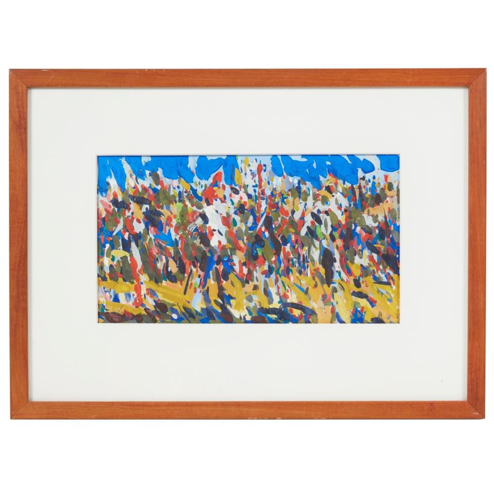 Wayne Thiebaud (b. 1920) Painting, "Fair Crowds" sold by Witherell's, lot 34 — auction record photograph