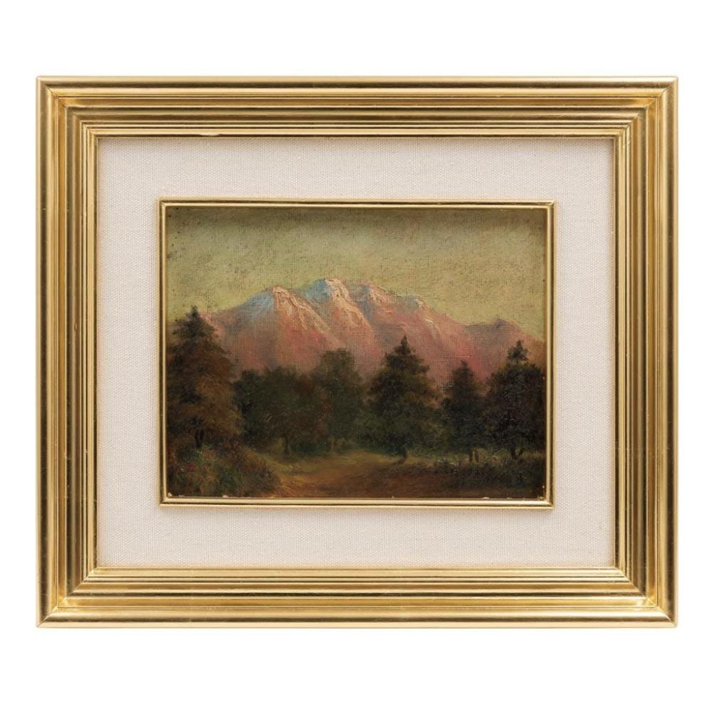 Joaquín Clausell comparable auction result: joaqu n clausell mexico 1866 1935 snowcapped mountains oil on cartonboard it includes a document signed by patricia clausell d