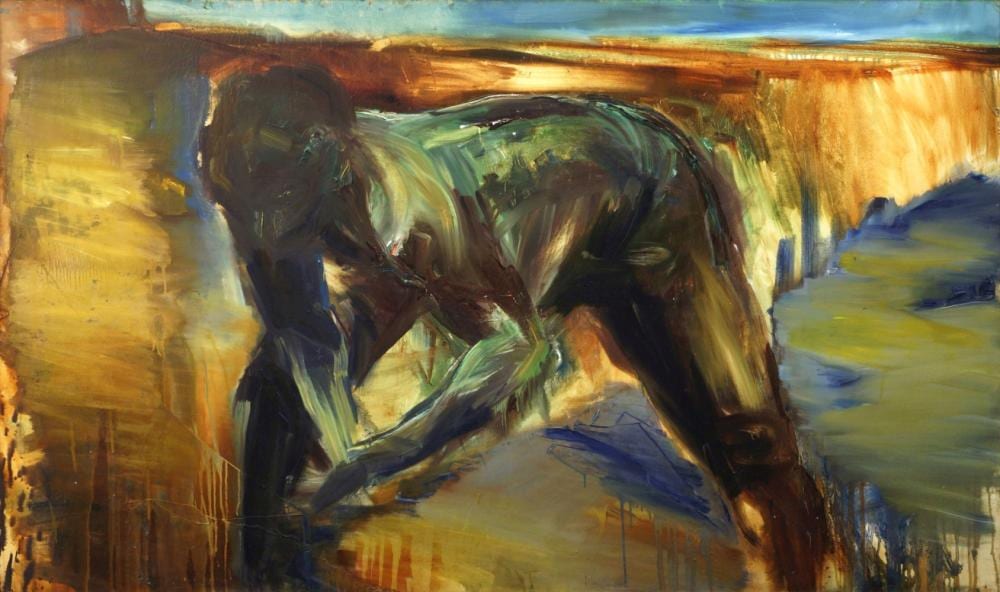 June Redfern comparable auction result: june redfern scottish b 1951 the field 1987 oil on canvas signed titled