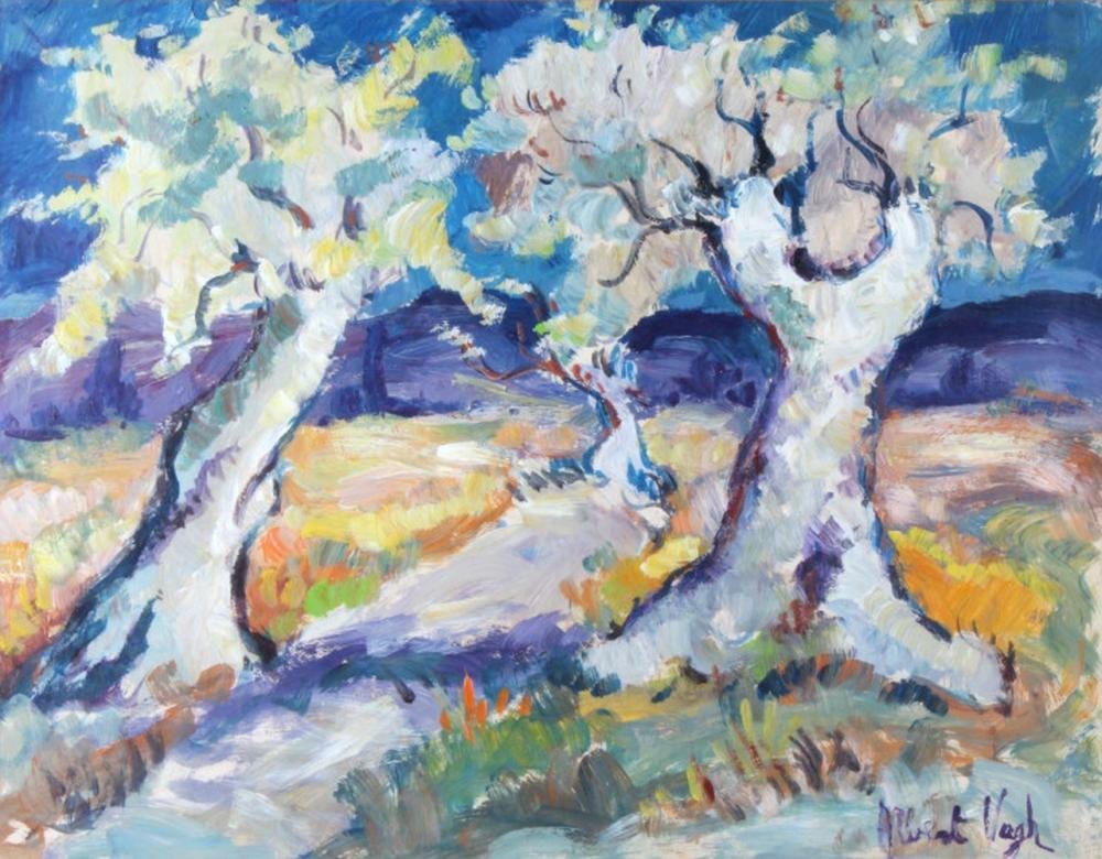Albert Vagh comparable auction result: albert vagh b1931 impressionist landscape painting