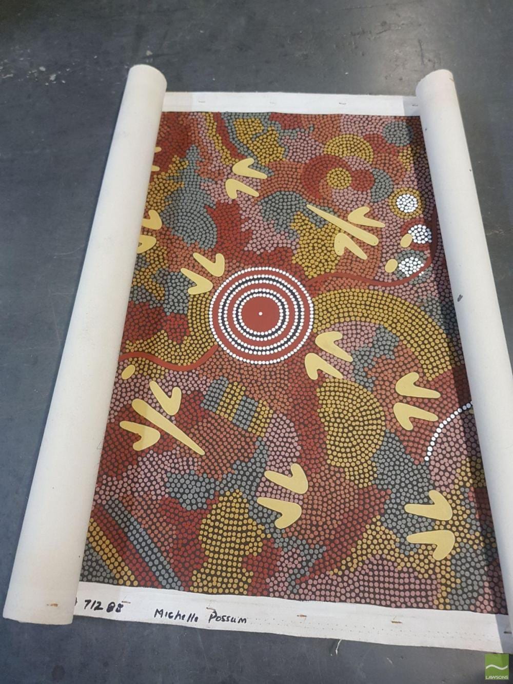 Michelle Possum Nungurrayi (1967 - ) - Untitled 89 x 68.5cm sold by Lawsons, lot 2099 — auction record photograph