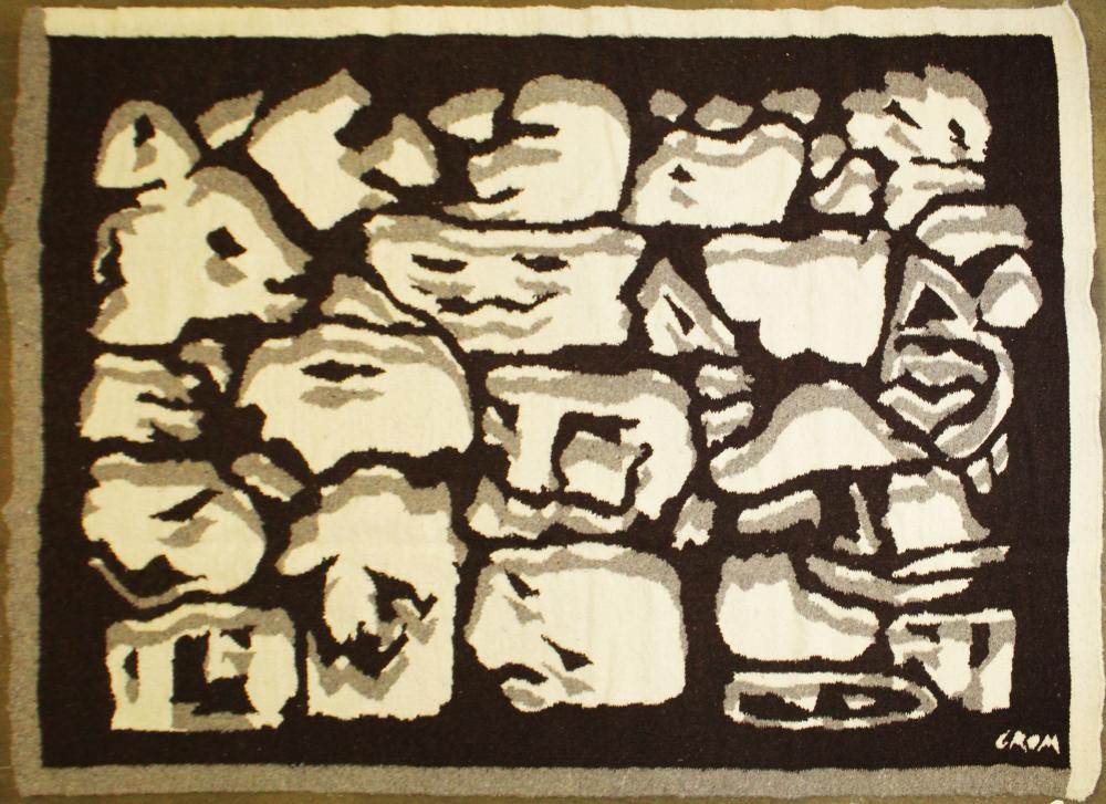 Bogdan Grom comparable auction result: 1988 bogdan grom wool tapestry