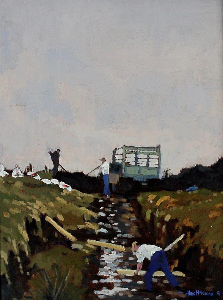 Alex McKenna comparable auction result: alex mckenna working the bog achill