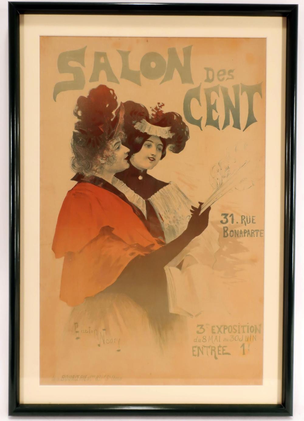 Gaston Noury comparable auction result: gaston noury salon des cent exposition poster