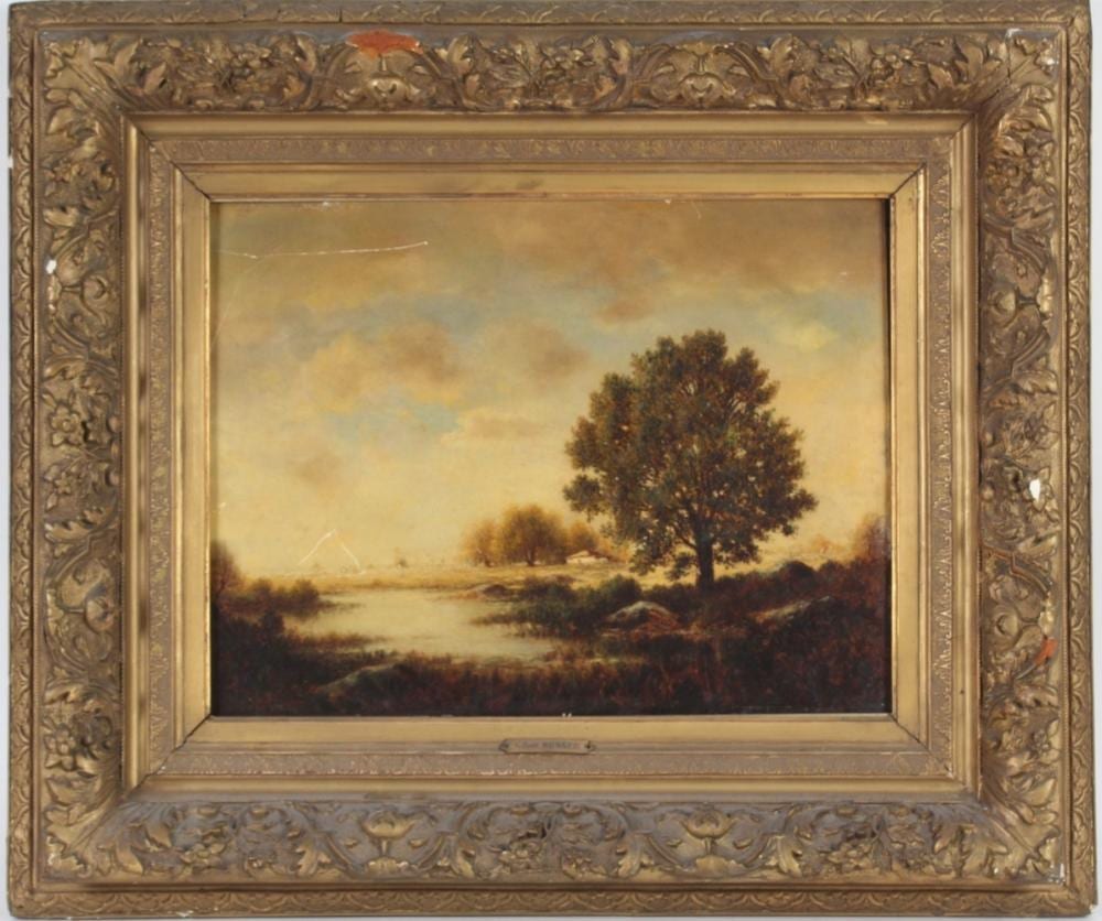 Gilbert Munger comparable auction result: gilbert munger 1837 1903 american river landscape