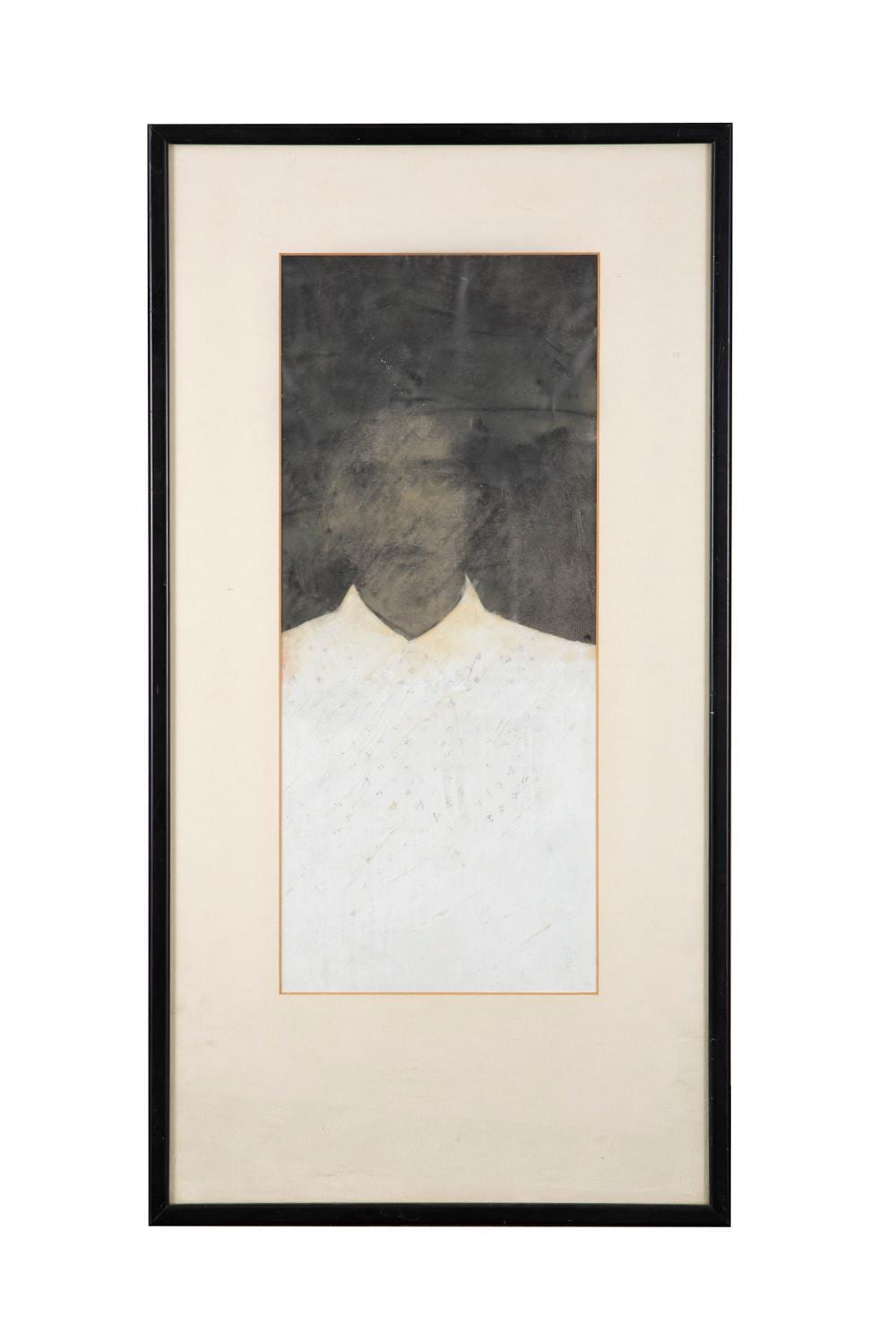 Ross Wilson comparable auction result: ross wilson b 1957 portrait studymixed media on paper 42 x 17cm 16 x 6