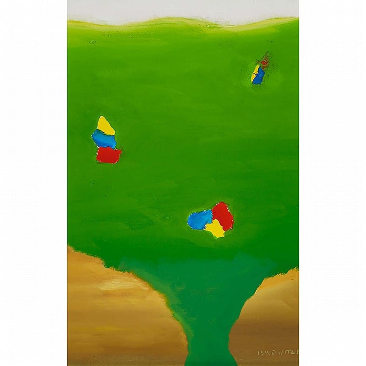 Gershon Iskowitz comparable auction result: gershon iskowitz r c a lowlands 1 1969 oil on canvas 19 5 ins x 13 25 ins 49 5 cms x 33 7 cms