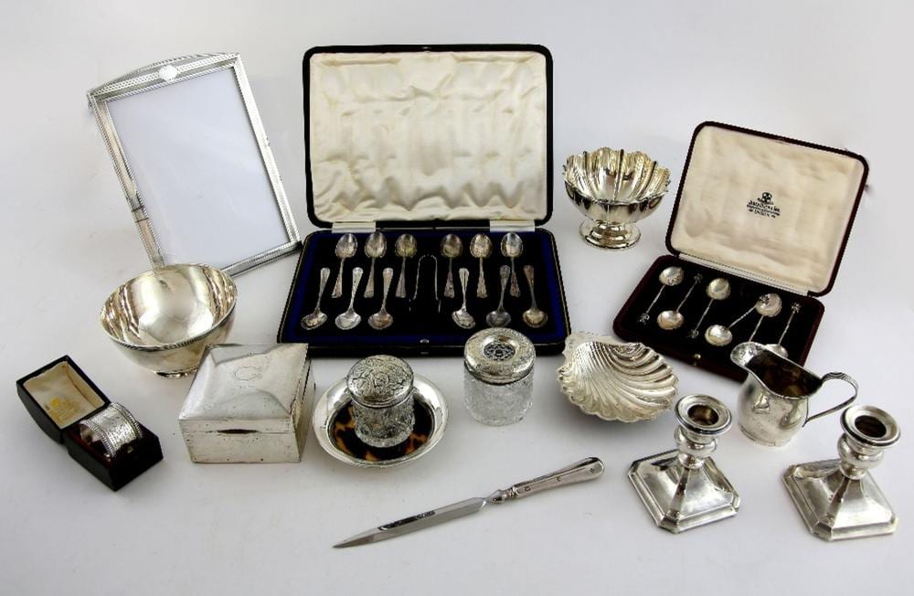 pair of george v silver squat candlesticks by mar · Ewbank's · 2018-09-13 Martha Greta Kempton comparable auction result: pair of george v silver squat candlesticks by mar