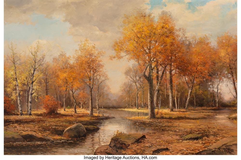 ROBERT WILLIAM WOOD (AMERICAN, 1889-1979) AUTUMN DAY OIL ON CANVAS 40-1/4 X 50-1 sold by Heritage Auctions, lot 63183 — auction record photograph