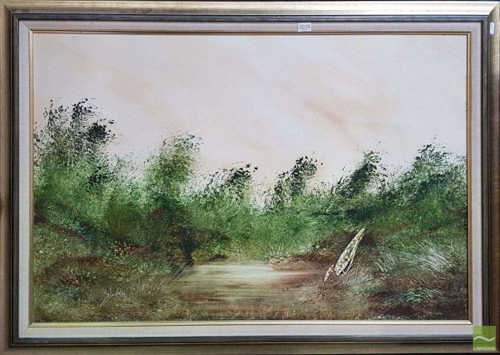 Jim Crofts comparable auction result: jim crofts 1922 swamps oil on board signed dated 1981 60x90cm