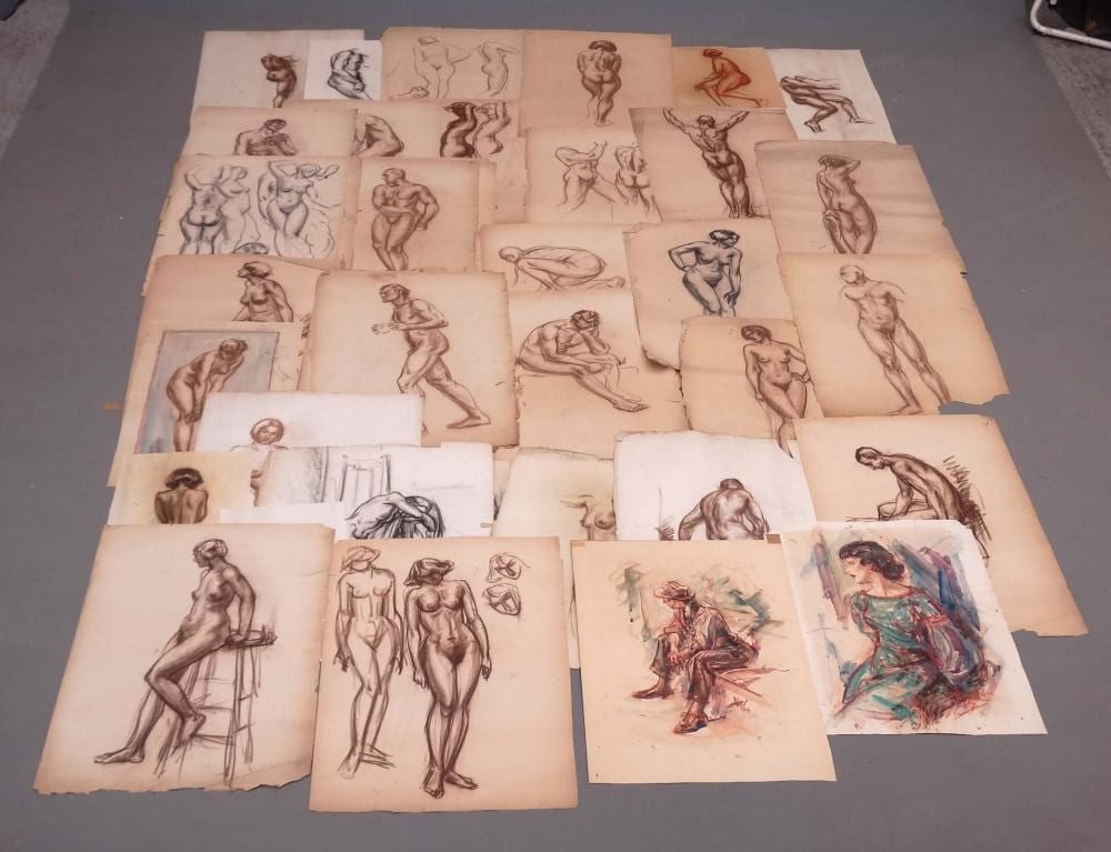 Lloyd Wright comparable auction result: lloyd wright portfolio of artwork