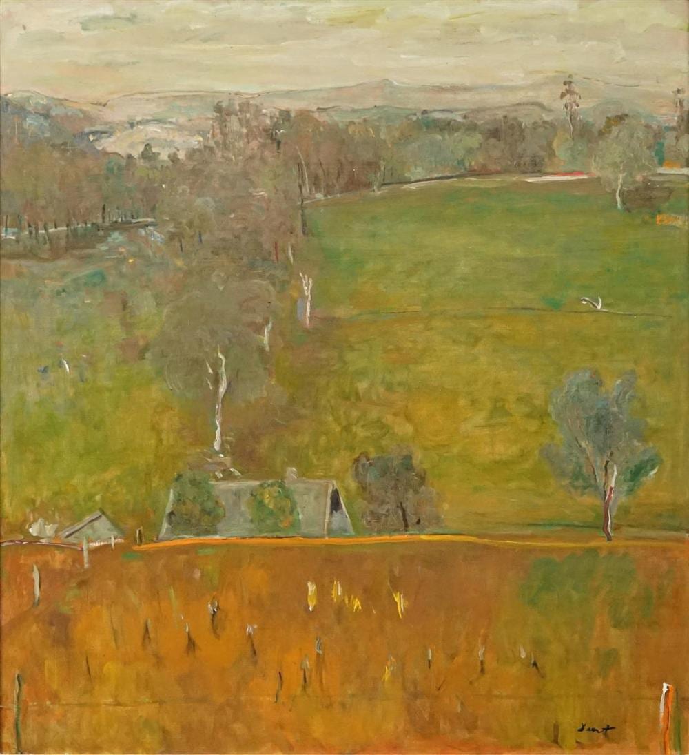 John (1951) Dent comparable auction result: john harold dent 1951 kangaroo grounds landscape 100 5 x 90 5cm