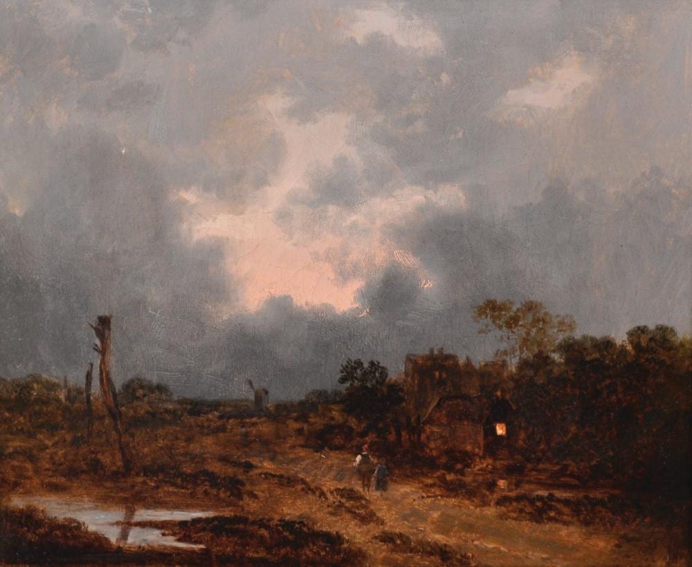 joseph william allen 1803 1852 british a river landscape at dusk with figures on a path oil on canvas signed and dated 1832 10 x 12 · John Nicholson's Fine Art Auctioneers & Valuers · 2018-10-03 Joseph William Allen comparable auction result: joseph william allen 1803 1852 british a river landscape at dusk with figures on a path oil on canvas signed and dated 1832 10 x 12