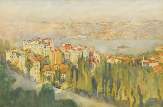 Edgar Wood comparable auction result: edgar wood british 1860 1935 constantinople signed and titled lower left constantinople 1910 edgar wood