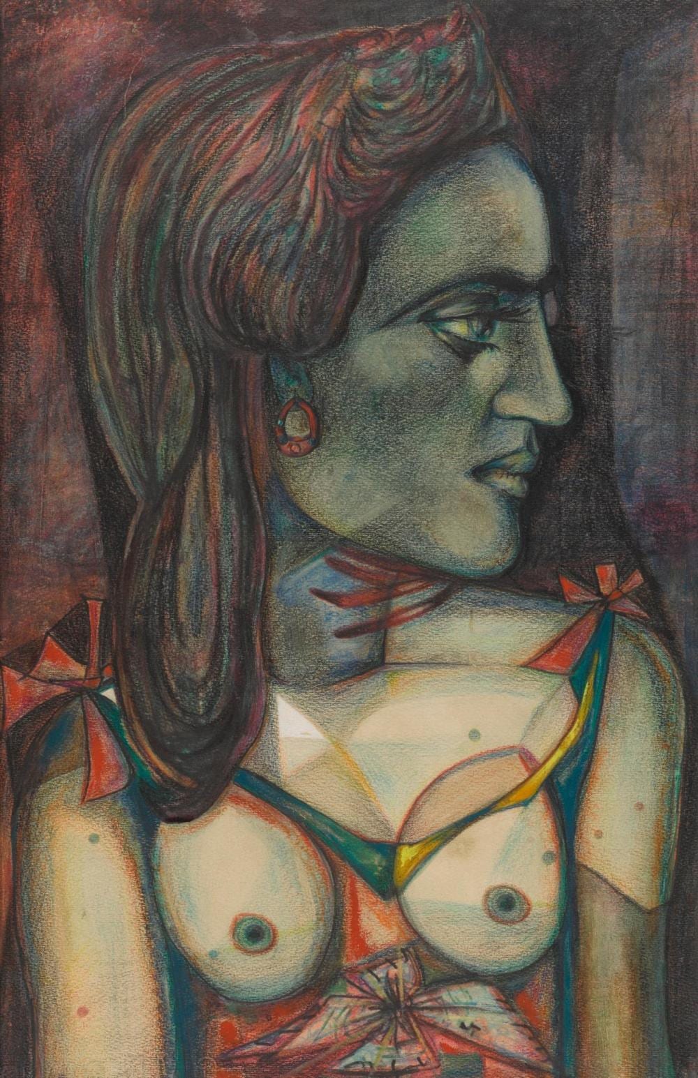 Fouad Kamel comparable auction result: fouad kamel the green face
