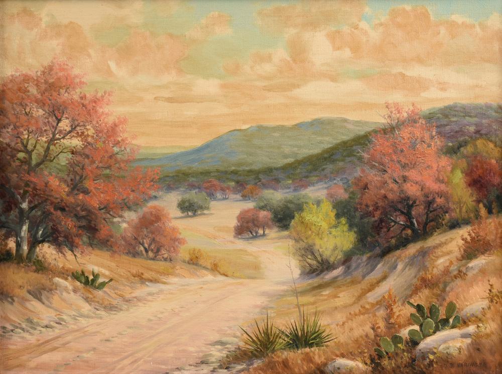 Dollie Nabinger comparable auction result: dollie nabinger american texas 1905 1988 a painting changing seasons in texas
