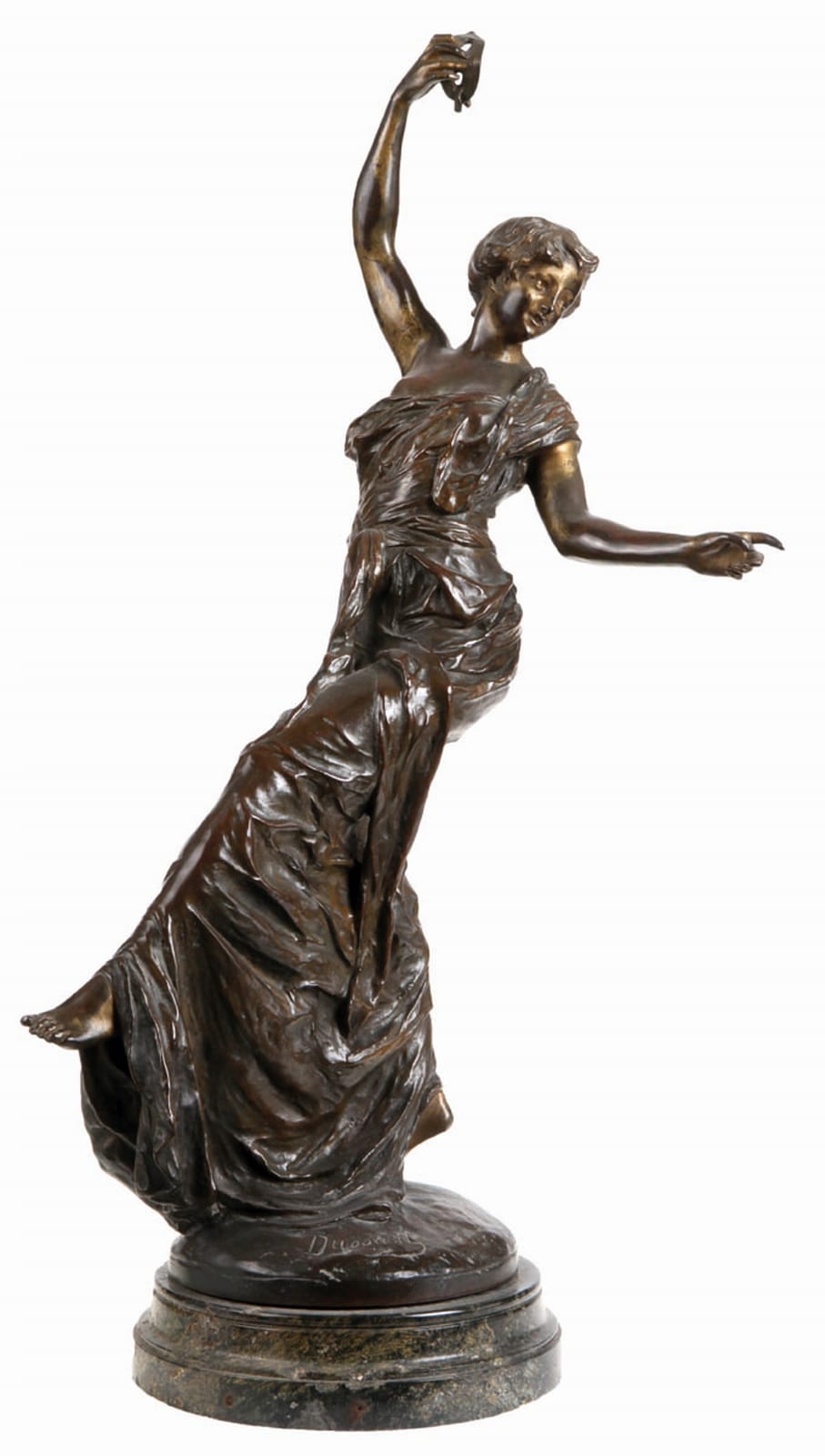 gustave dussart 1875 1952 danseres met masker brons bruin genuanceerde patina getekend dussart op grijs bruin marmeren sokkel h 68 73 · Bernaerts Auctioneers · 2018-10-09 Gustave Dussart comparable auction result: gustave dussart 1875 1952 danseres met masker brons bruin genuanceerde patina getekend dussart op grijs bruin marmeren sokkel h 68 73
