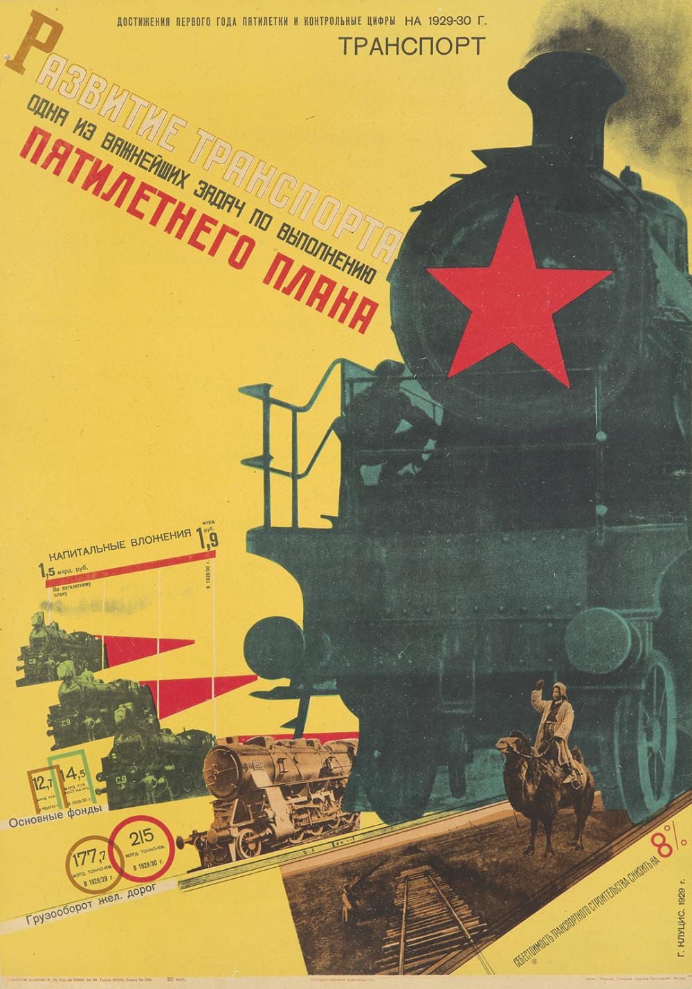 Gustavs Klucis comparable auction result: development of transport 1929
