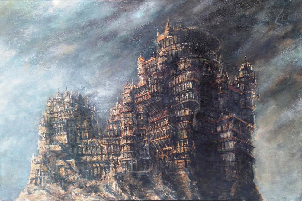 Pierre Clayette comparable auction result: pierre clayette 1930 2005 manoir herm tique acrylique sur toile sign e en haut droite dat titr sign au revers 65 x 100 cm