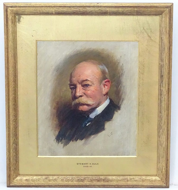 Lance Calkin comparable auction result: lance calkin 1859 1936 roi oil on canvas board portrait of stewart h a