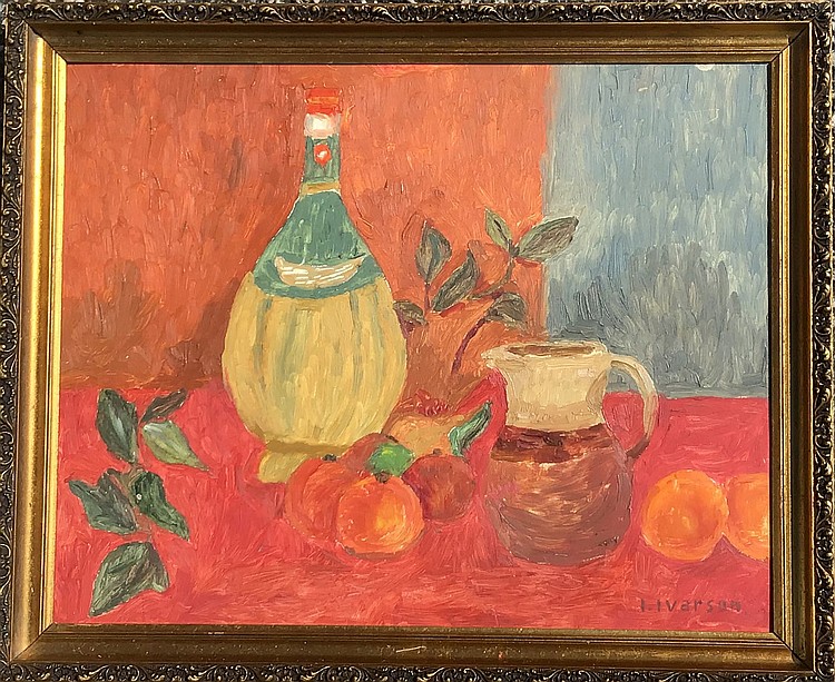 Ivan Ivarson comparable auction result: ivan ivarson swedish russian 1900 1939 oil on board still life flowers 16 x 20 inches