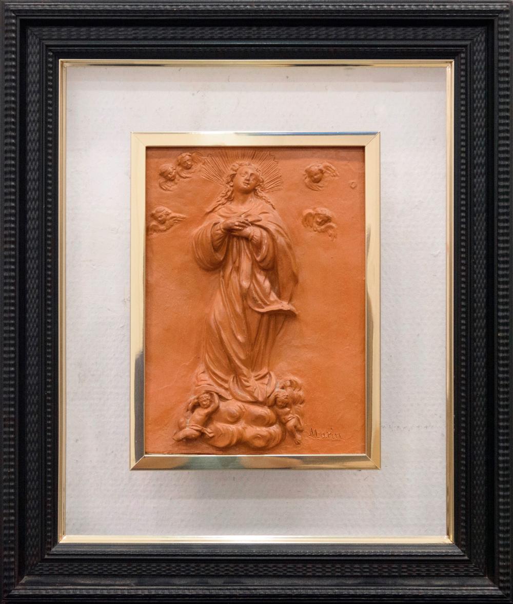 Enrique Marín Higuero comparable auction result: enrique mar n higuero m laga 1876 madrid 1975 inmaculada relieve en barro de 29 x 21 cm firmado
