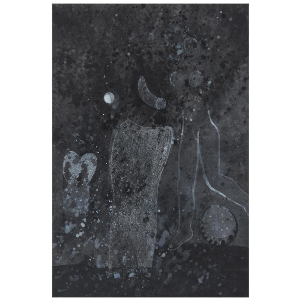Roger von Gunten comparable auction result: roger von gunten untitled signed and dated 09 gouache ink and crayon on paper 56 x 37 cm