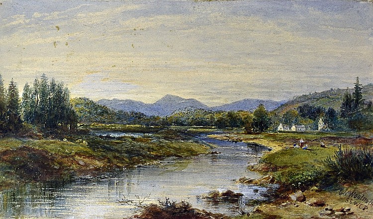 Charles N. Woolnoth comparable auction result: charles n woolnoth the river annan near moffat watercolour signed to t