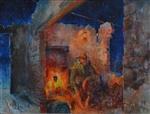 Brian Nunan comparable auction result: brian nunan night at the granites oil on canvas 75 x 100cm