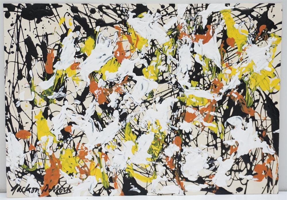 Millicent E. Ayrton comparable auction result: abstract expressionist drip after pollock