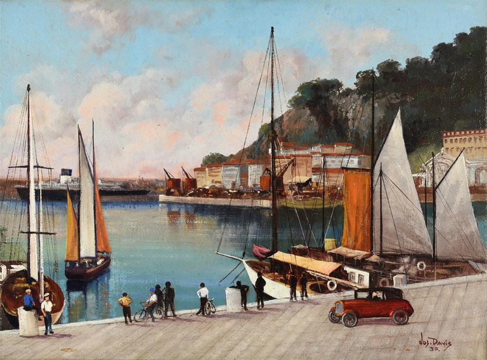 Lucien Davis comparable auction result: joseph lucien davis british 1860 1941 european port