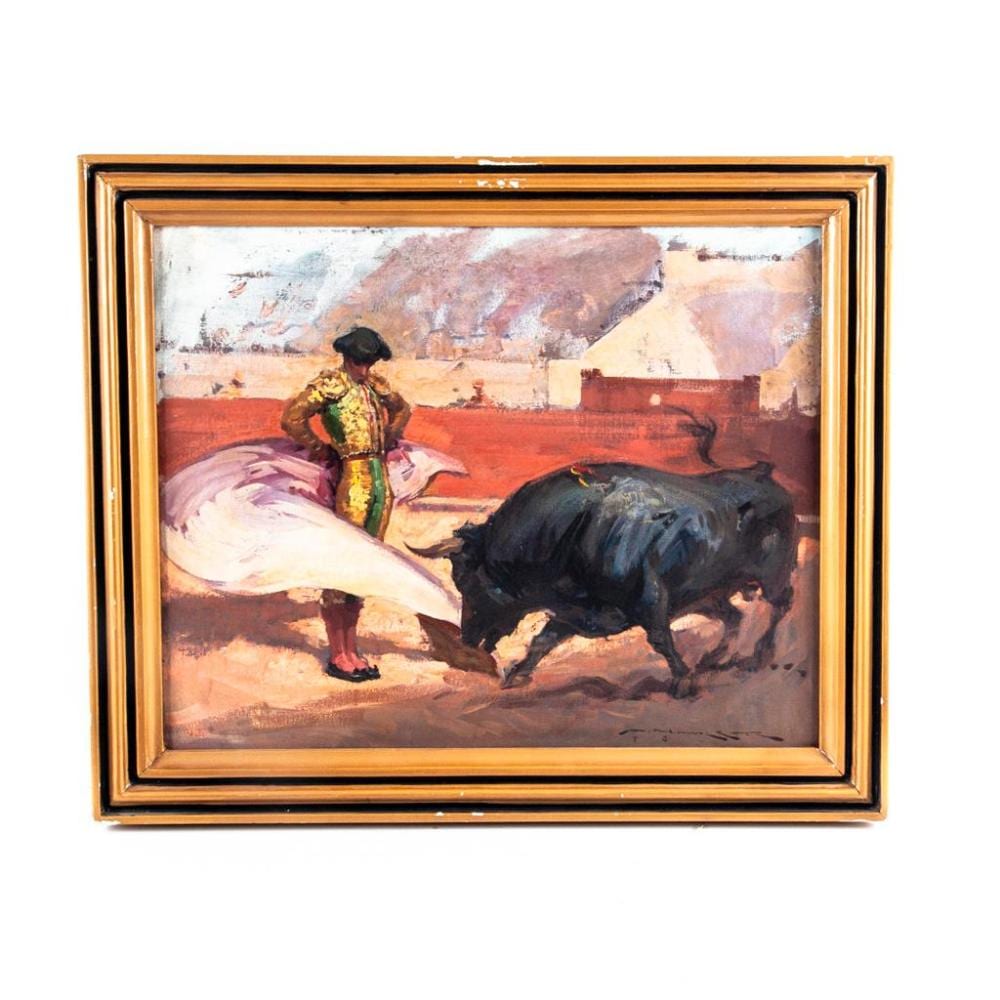Antonio Navarrete comparable auction result: antonio navarrete m xico 1925 2004 revolera leo sobre tela firmado enmarcado