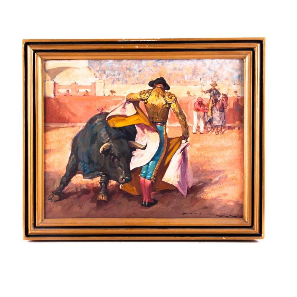 Antonio Navarrete comparable auction result: antonio navarrete m xico 1925 2004 chicuelina leo sobre tela firmado enmarcado