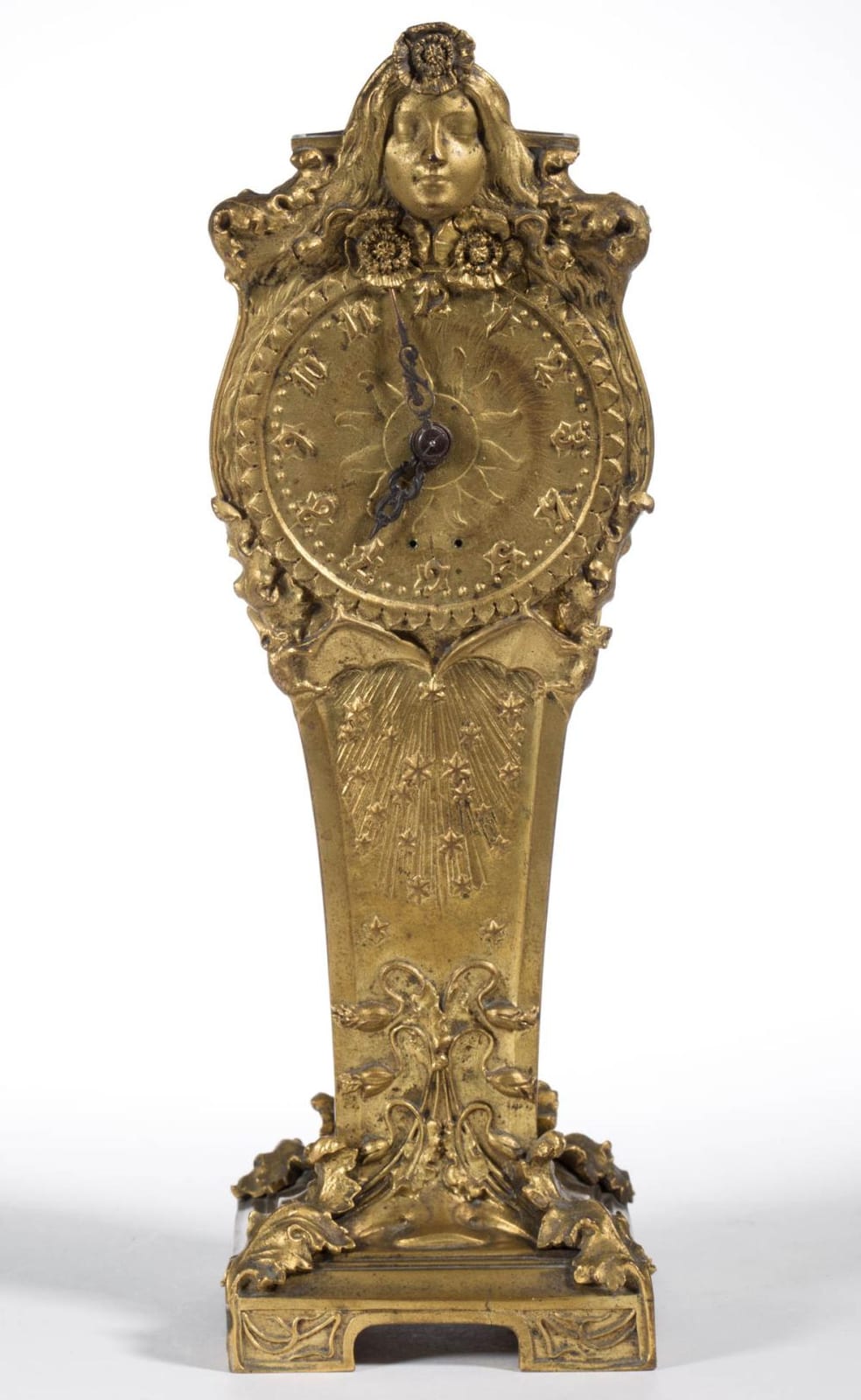 Charles Louchet comparable auction result: charles louchet french art nouveau dore bronze shelf clock