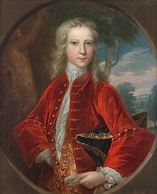 Bartholomew Dandridge comparable auction result: bartholomew dandridge london 1691 1755 portrait of a boy half length in a red coat