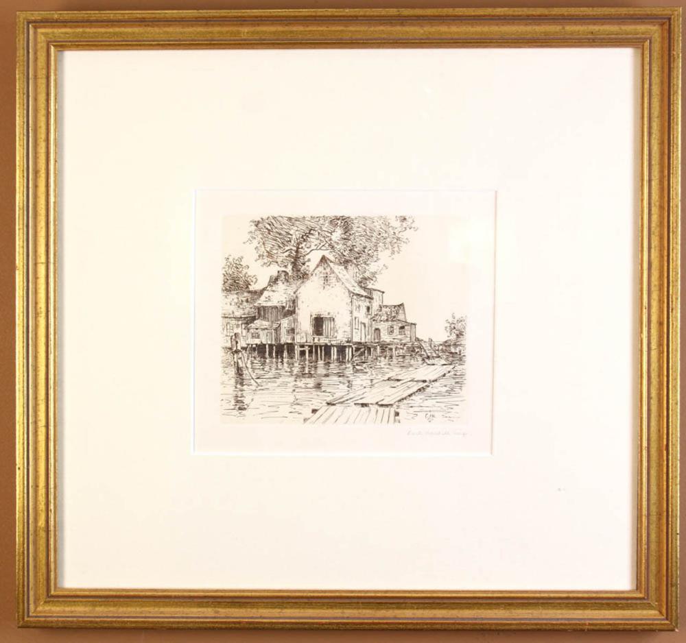 Carl Johan Nordell comparable auction result: carl johan nordell boathouse print
