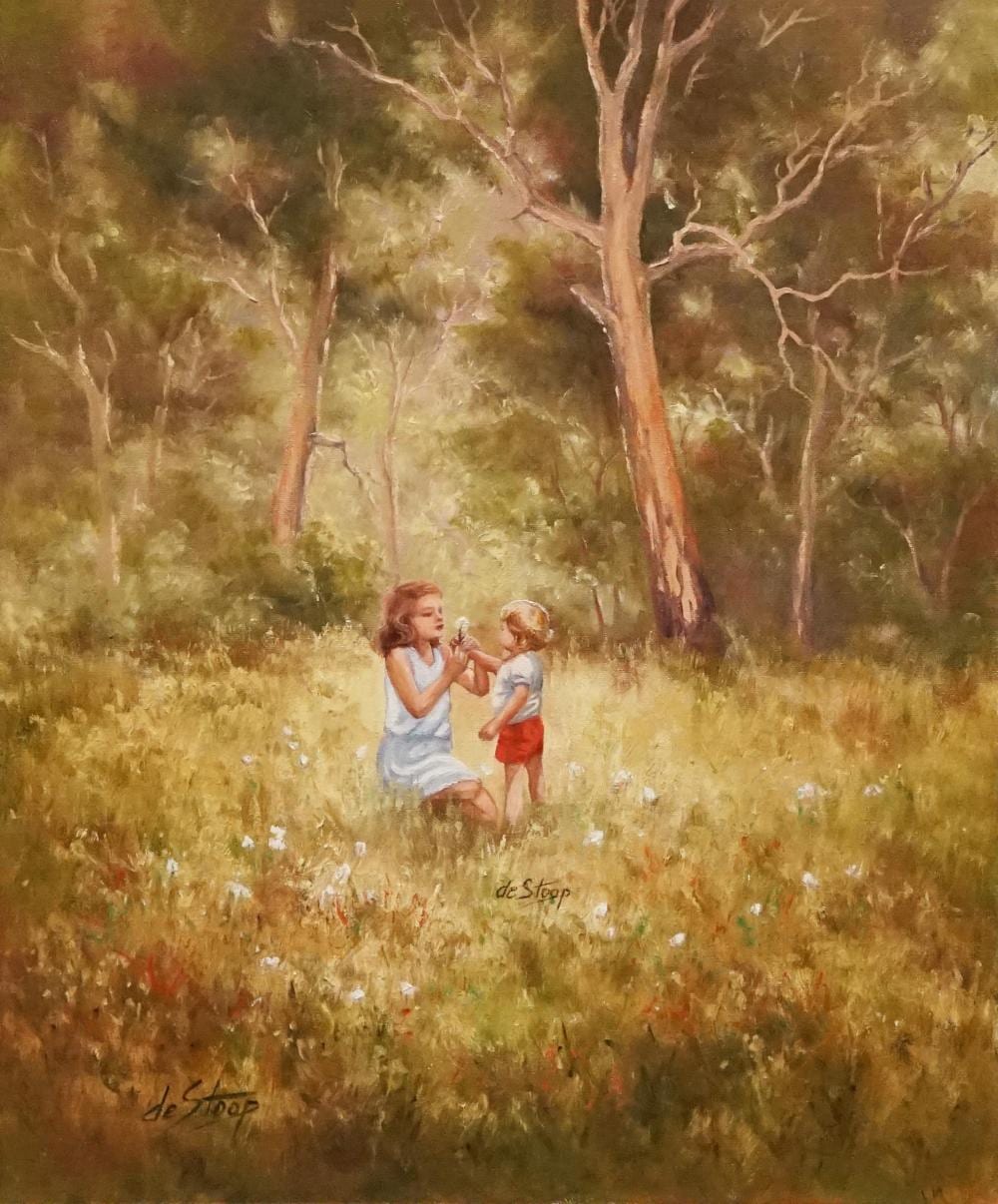 christine de stoop 1948 blowing thistles 45 x 38cm · Lawsons · 2018-10-11 Christine DeStoop comparable auction result: christine de stoop 1948 blowing thistles 45 x 38cm
