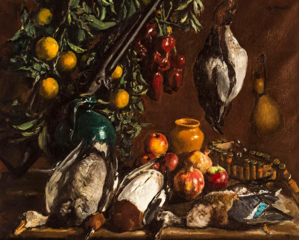 Alfred Sisquella Oriol comparable auction result: alfred sisquella still life oil on canvas
