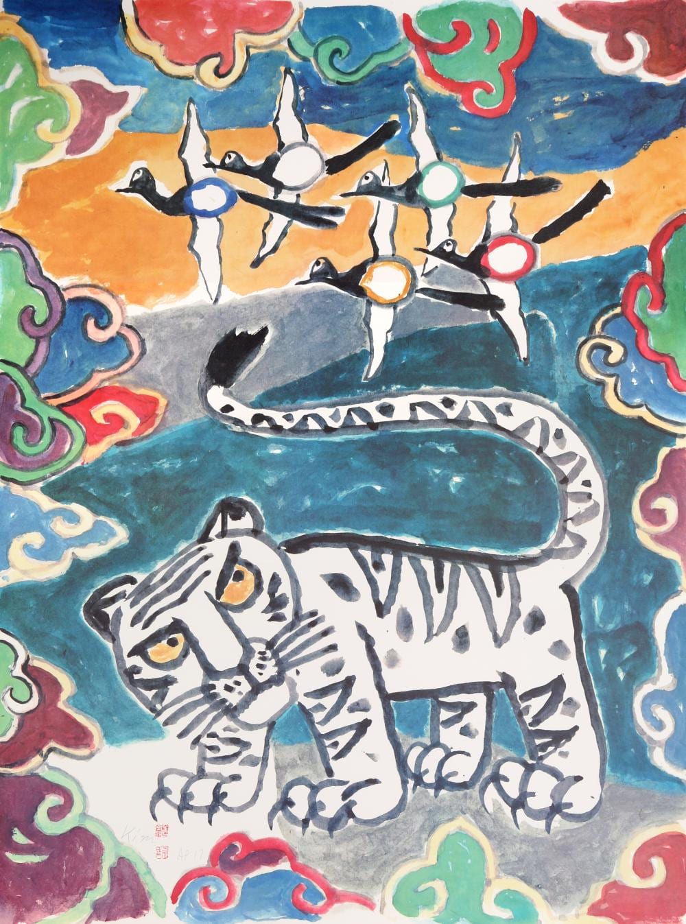 Ki-chang Kim comparable auction result: ki chang kim mystic star of the orient lithograph