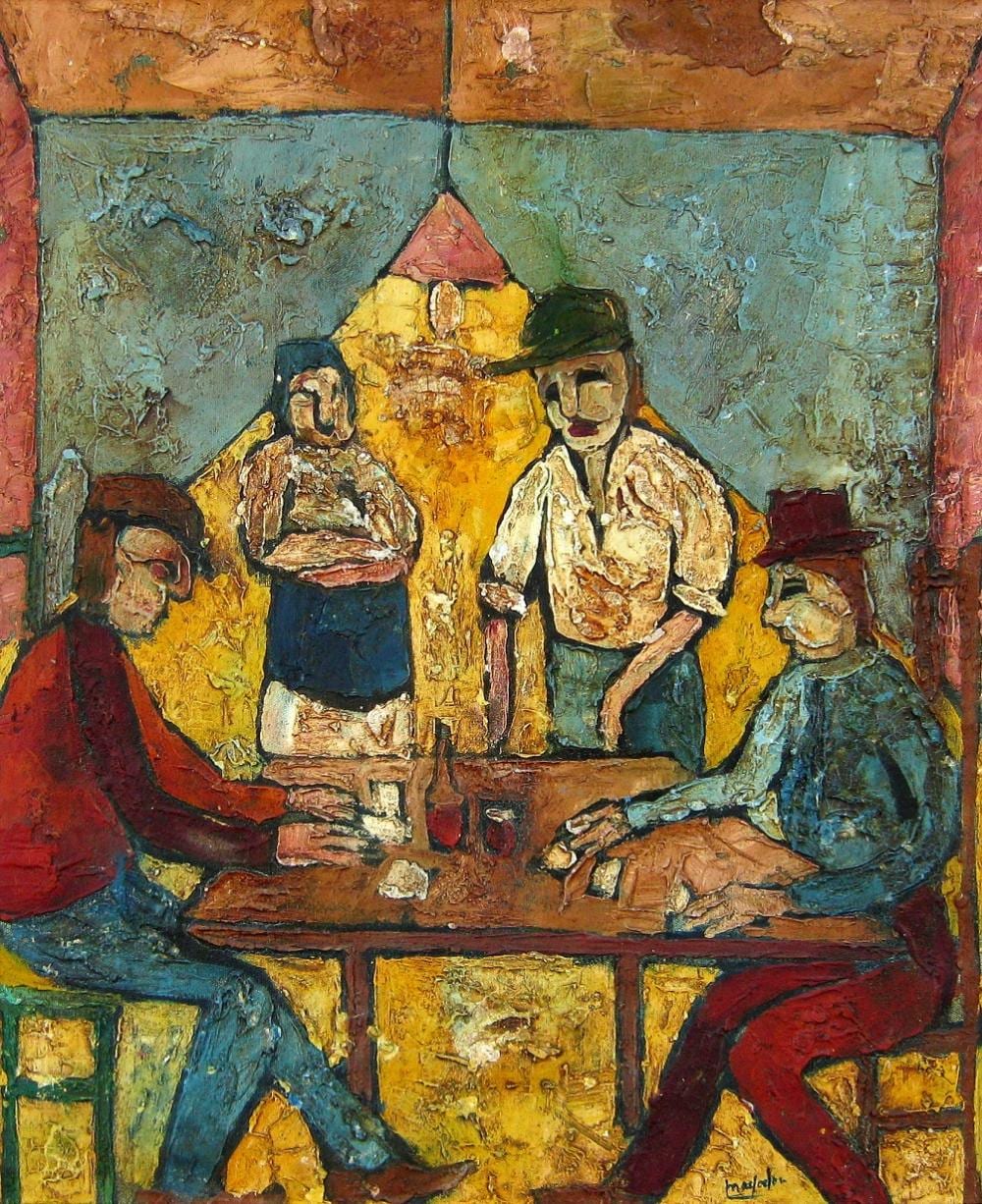 Jean C. Mayodon comparable auction result: jean claude mayodon cabaret