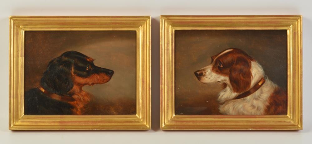 pair of edwin loder pointer dogs oil paintings · Abington Auction Gallery · 2018-11-08 Edwin Loder comparable auction result: pair of edwin loder pointer dogs oil paintings